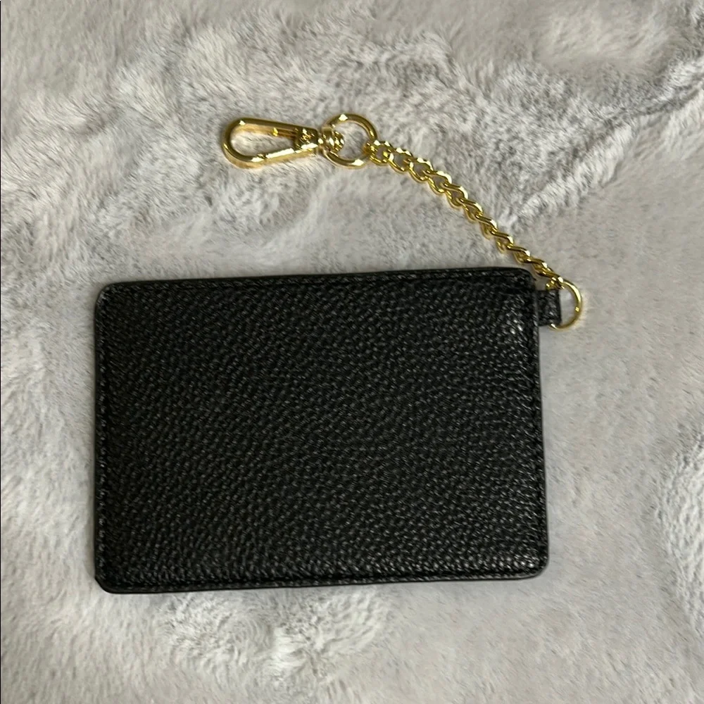 Nanette Lepore Black Card Holder with Gold Accent - Picture 2 of 4